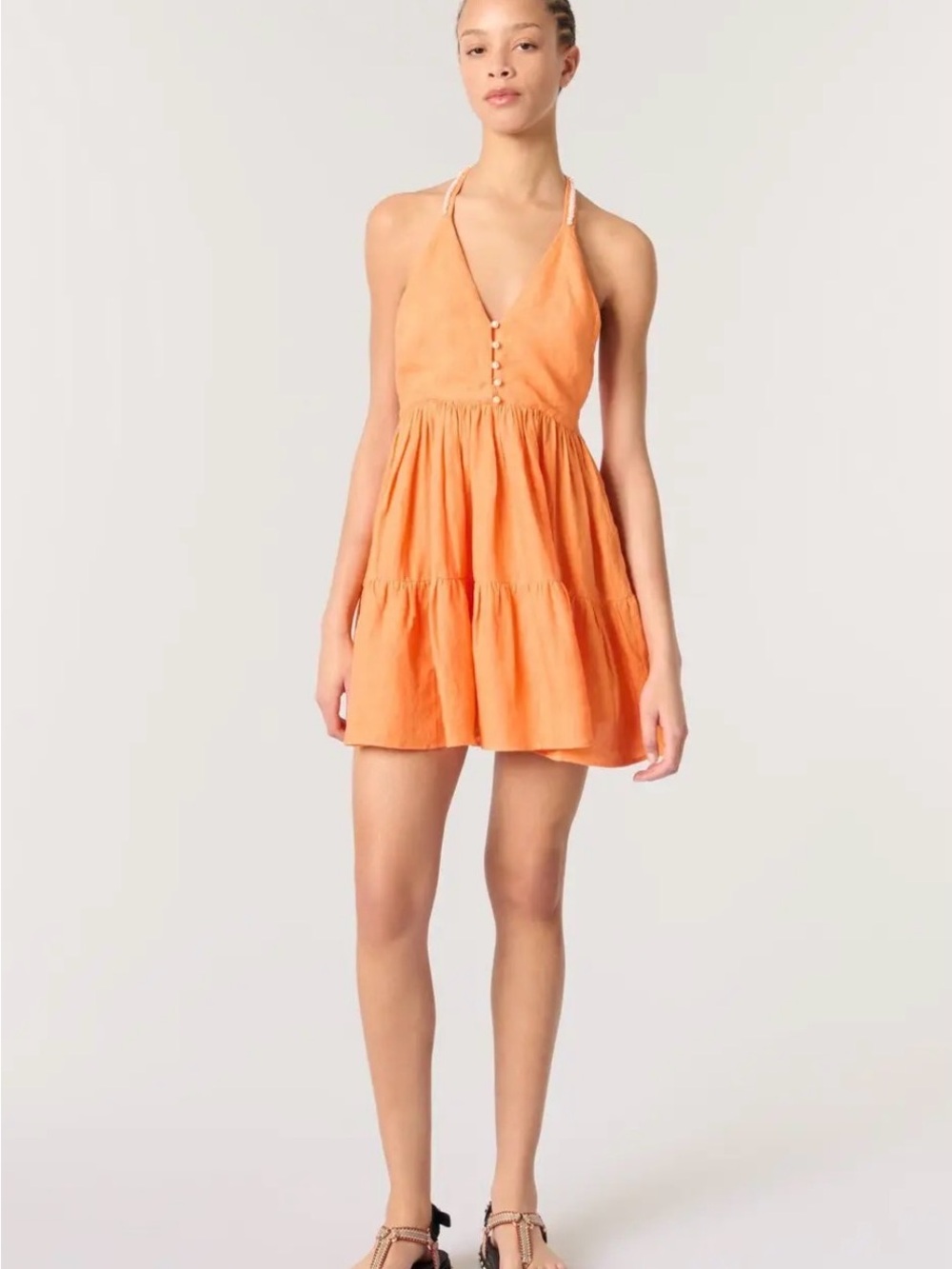 Maje Mini linen dress Size 36 US small New
